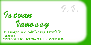 istvan vamossy business card
